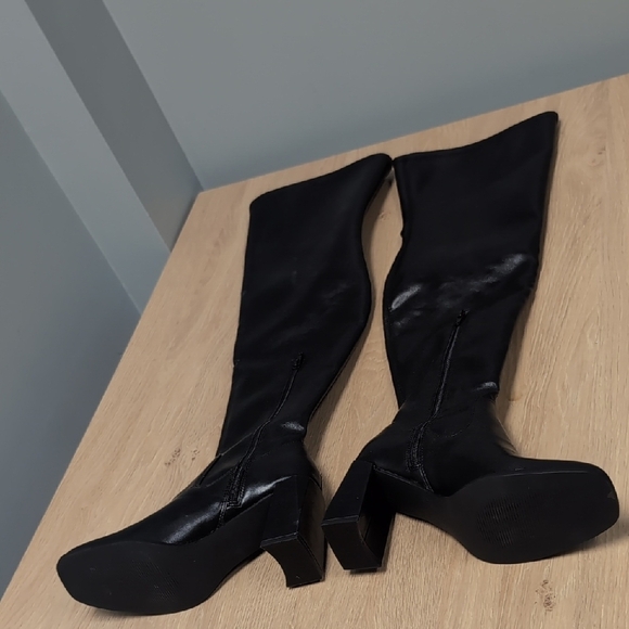 Open Edit Briar Size 6.5M Black Over-the-Knee Boots. New Without Box - Picture 9 of 16